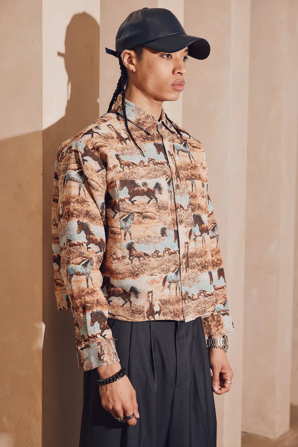 Wilderness Jacquard Crop Shirt