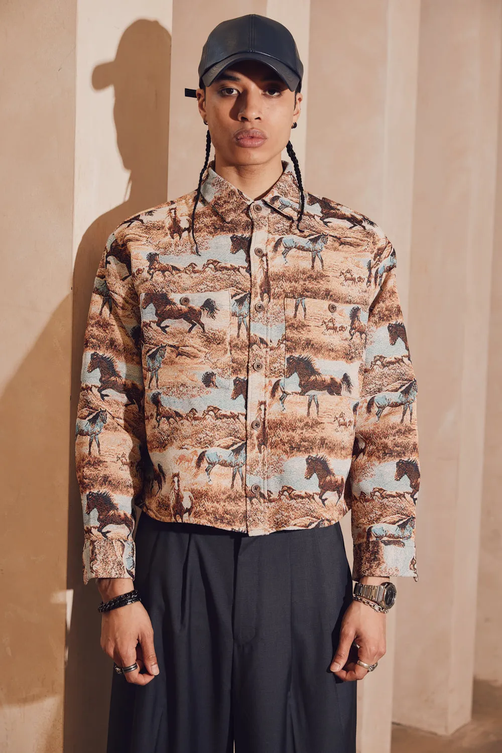 Wilderness Jacquard Crop Shirt