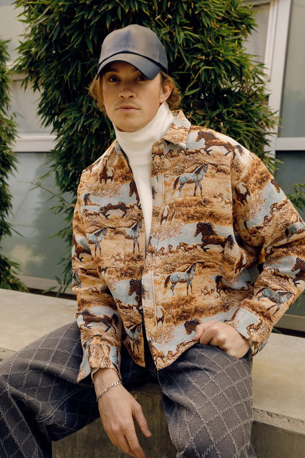 Wilderness Jacquard Crop Shirt