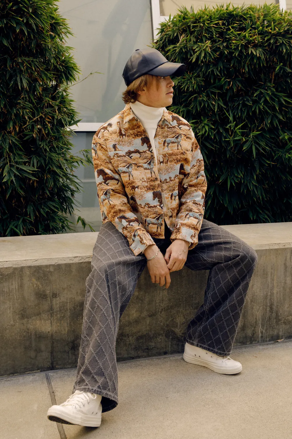 Wilderness Jacquard Crop Shirt