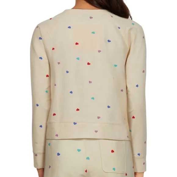 Wildfox White Multi Heart Print Pajama Set XXL