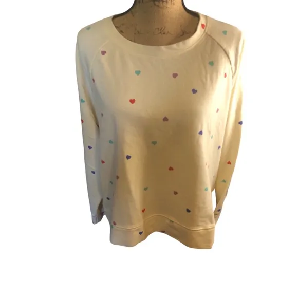 Wildfox White Multi Heart Print Pajama Set XXL