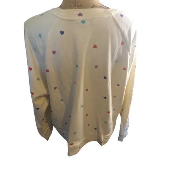 Wildfox White Multi Heart Print Pajama Set XXL