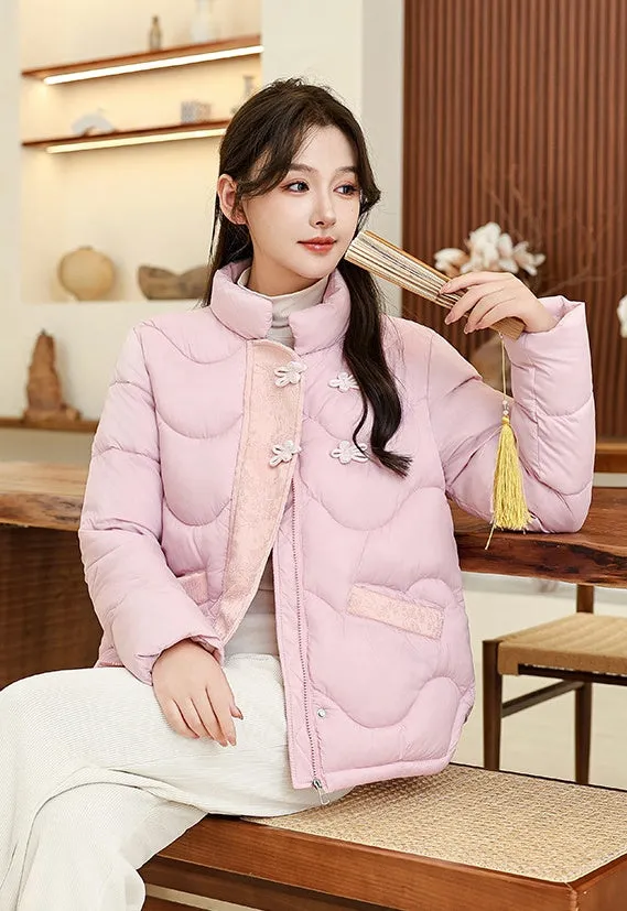 Windproof Quilted Puffer Jacket for Stylish Women