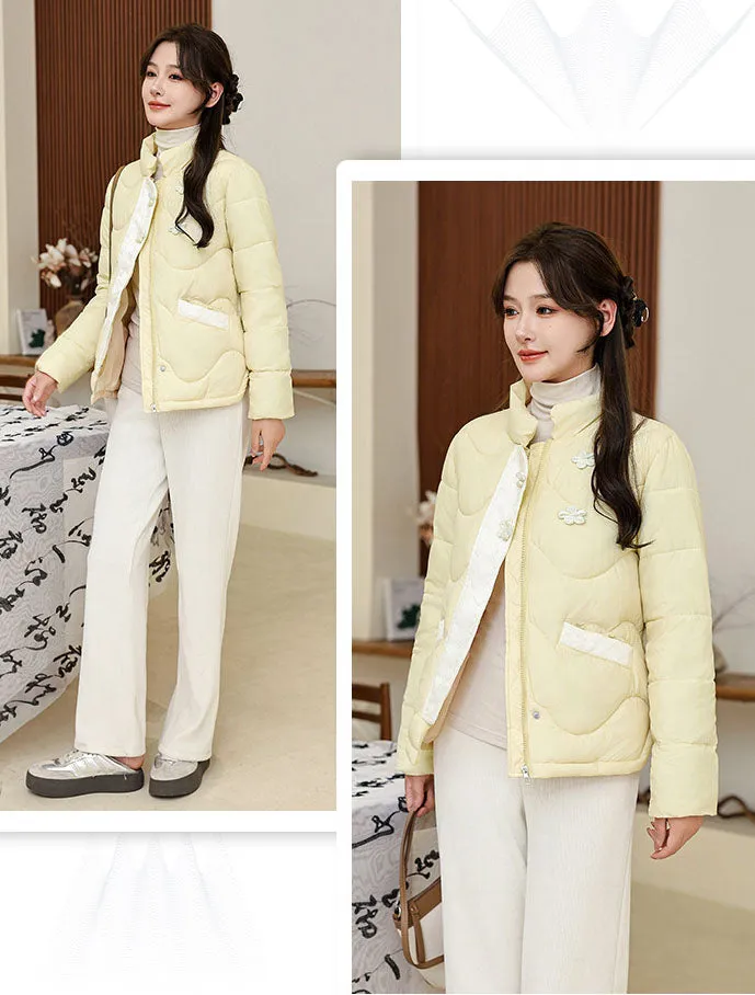 Windproof Quilted Puffer Jacket for Stylish Women