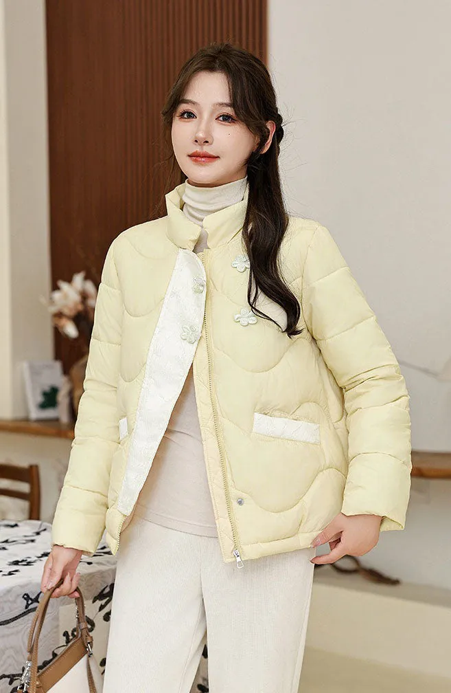 Windproof Quilted Puffer Jacket for Stylish Women