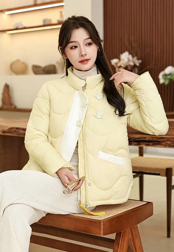 Windproof Quilted Puffer Jacket for Stylish Women