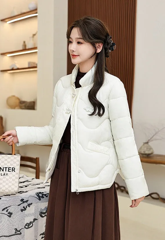 Windproof Quilted Puffer Jacket for Stylish Women