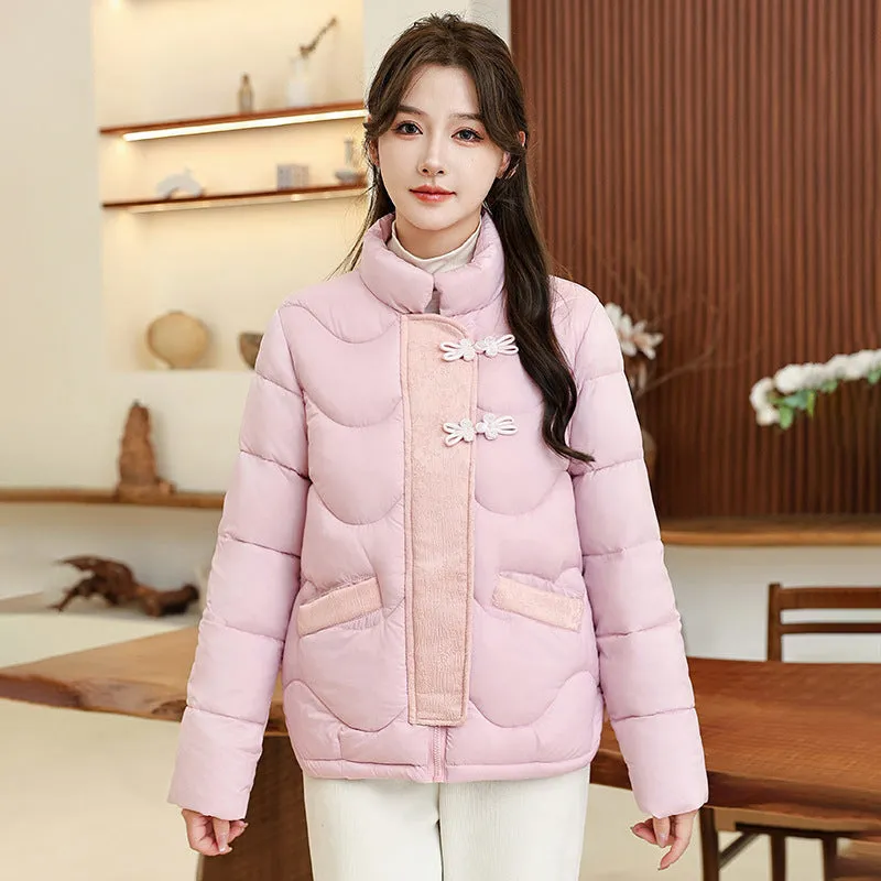 Windproof Quilted Puffer Jacket for Stylish Women