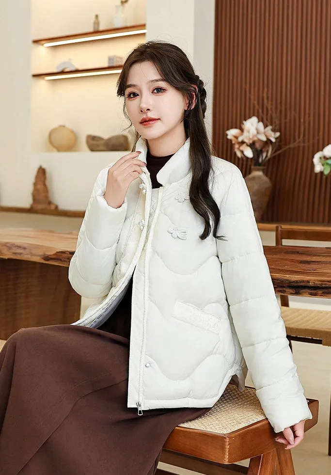 Windproof Quilted Puffer Jacket for Stylish Women