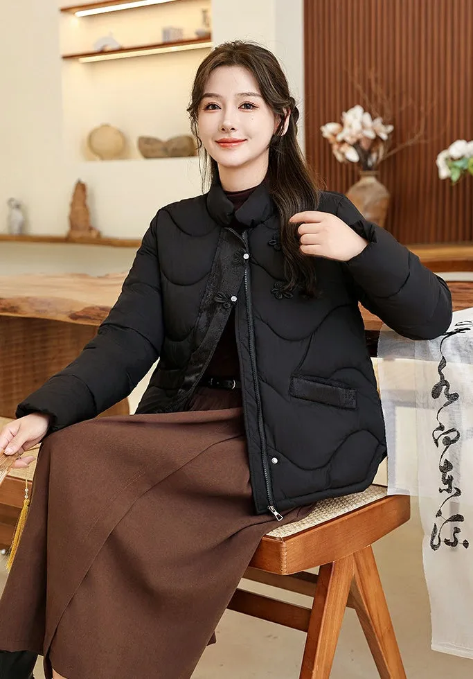Windproof Quilted Puffer Jacket for Stylish Women