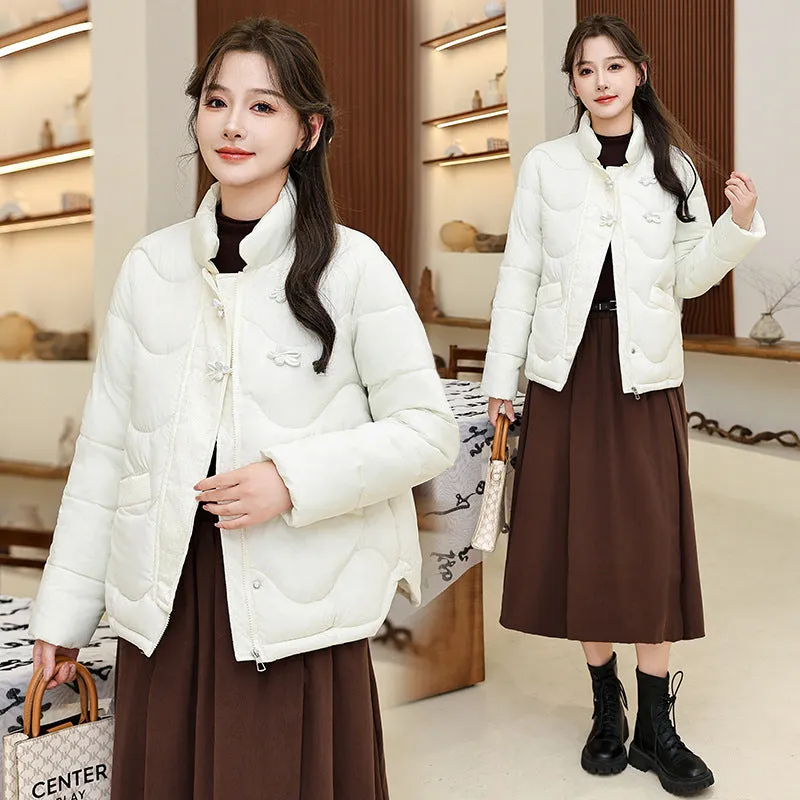 Windproof Quilted Puffer Jacket for Stylish Women
