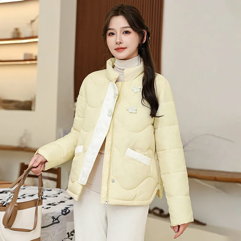 Windproof Quilted Puffer Jacket for Stylish Women
