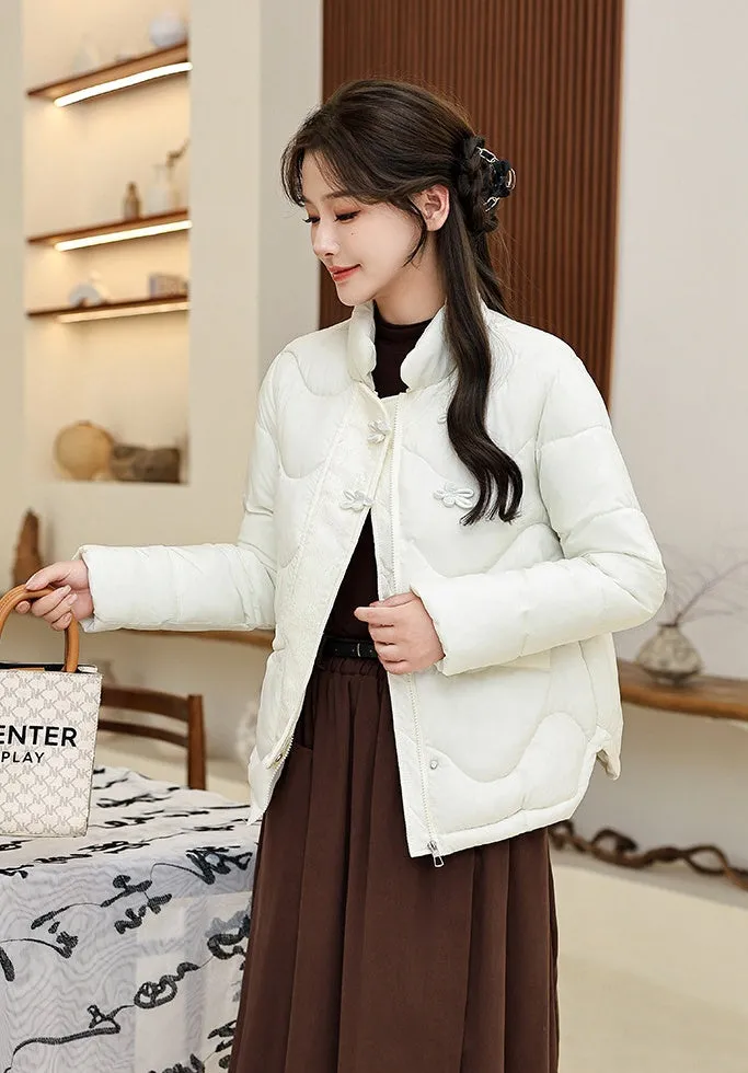 Windproof Quilted Puffer Jacket for Stylish Women