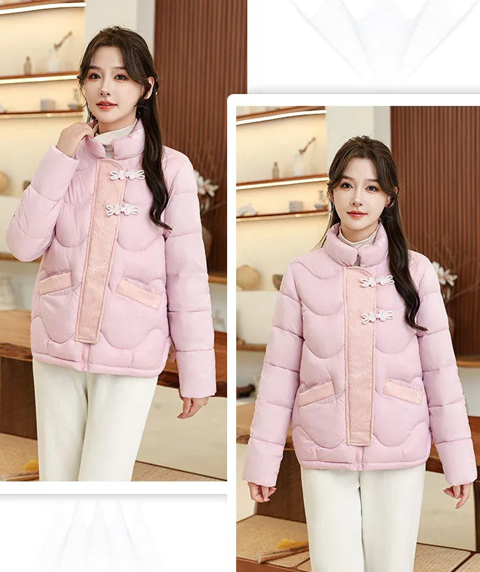 Windproof Quilted Puffer Jacket for Stylish Women