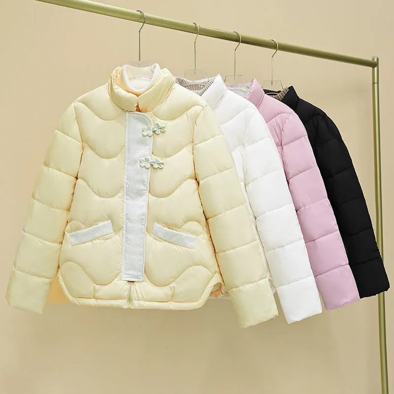 Windproof Quilted Puffer Jacket for Stylish Women