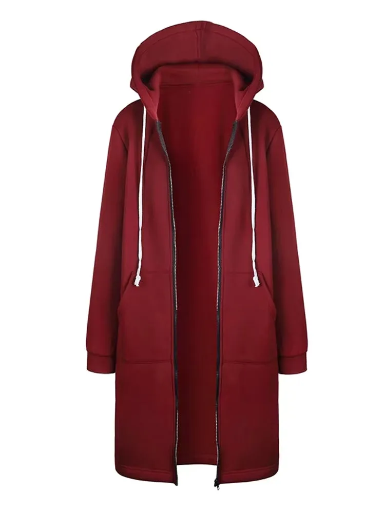 Women Autumn Winter Hooded Jackets and Sweatshirt Dresses