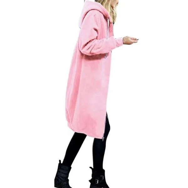 Women Autumn Winter Hooded Jackets and Sweatshirt Dresses