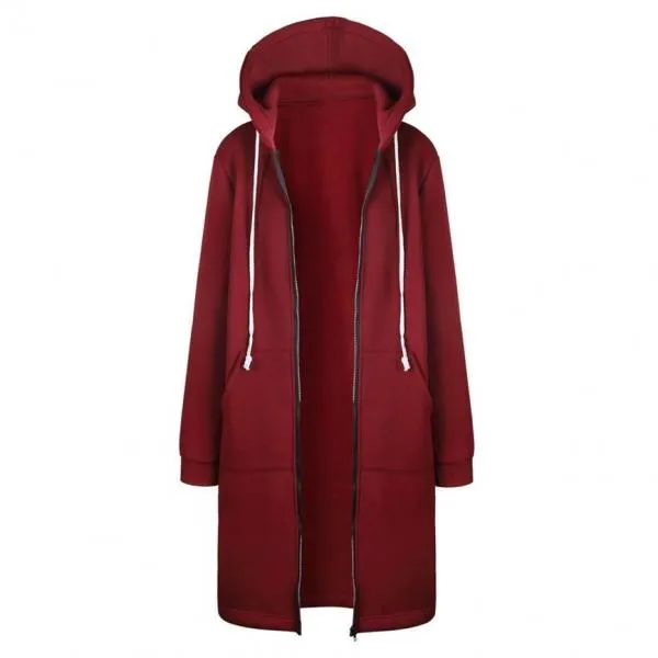 Women Autumn Winter Hooded Jackets and Sweatshirt Dresses
