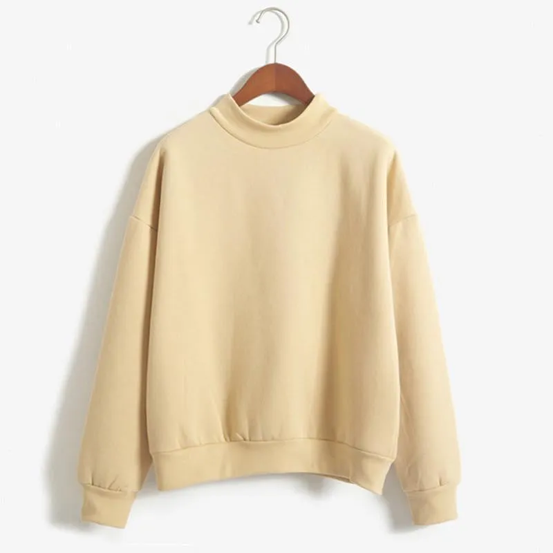 Women Hoodies Casual sweatshirt pullover candy coat jacket outwear Tops