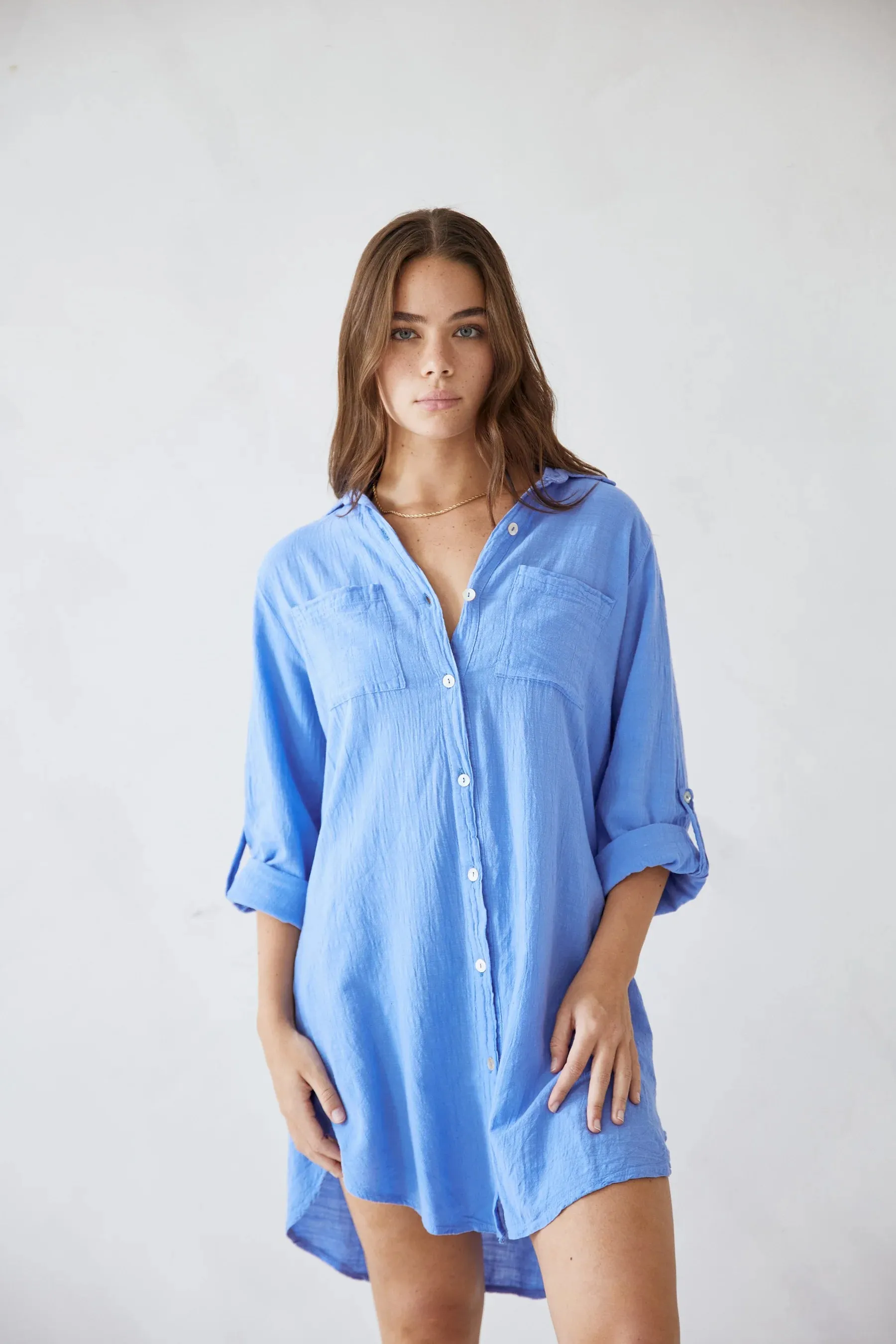Women's Cabana Oversized Shirt Cover-Up