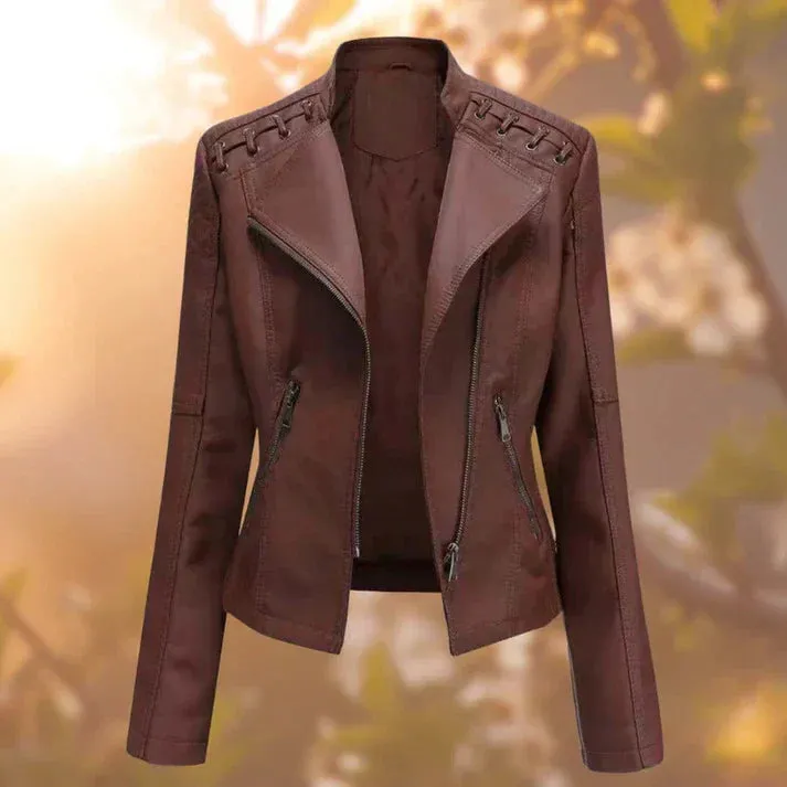 Women's leather jacket - hall