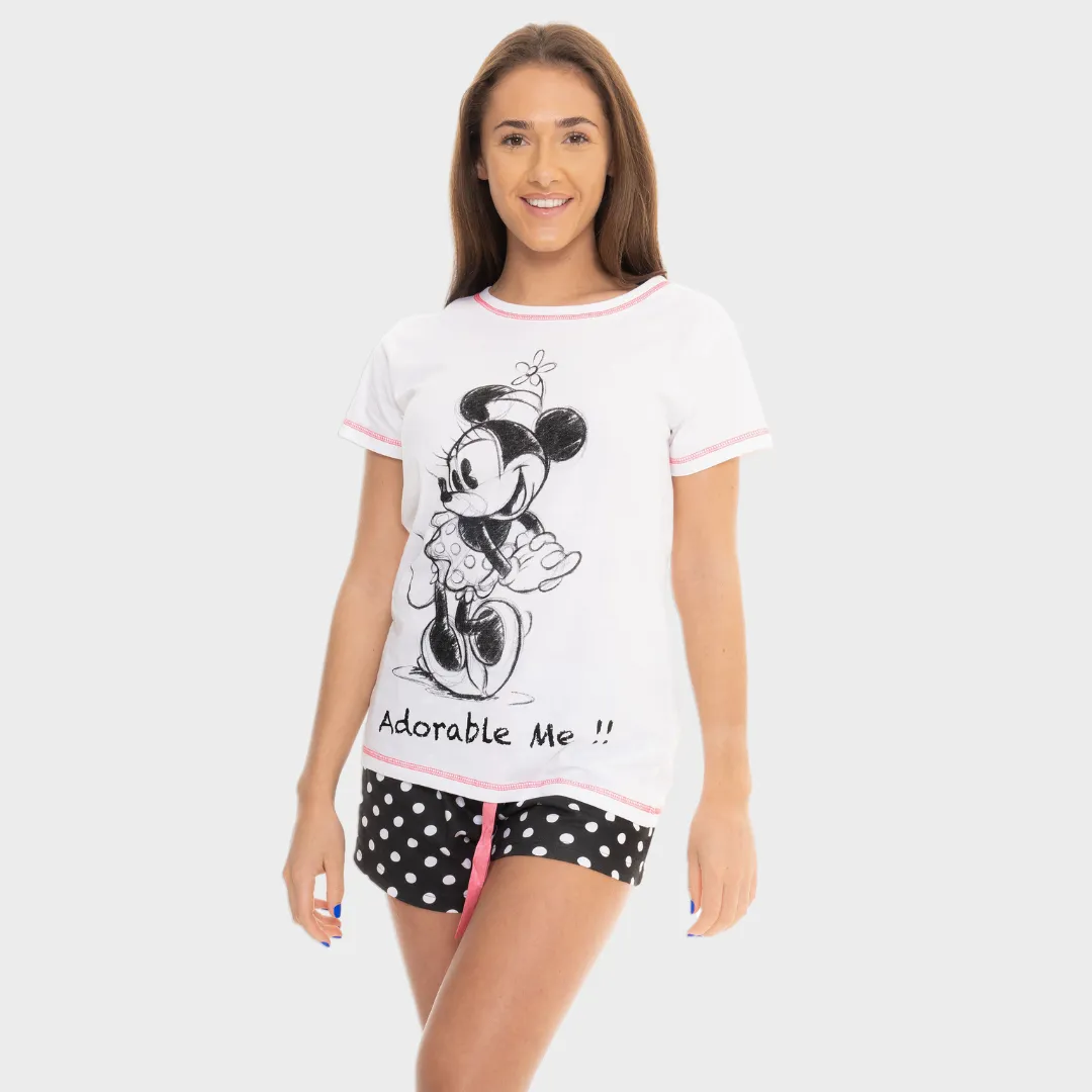 Womens Minnie Mouse Short PJs
