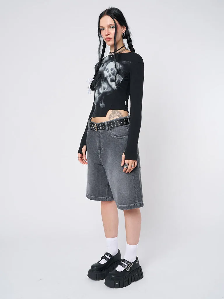 Women's Naida Star Jorts - Black