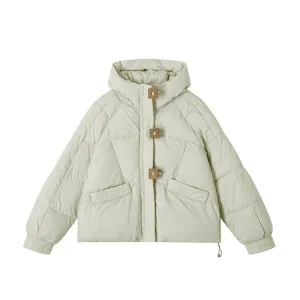 Women's Relaxed-Fit Quilted Puffer Jacket with Toggle Button