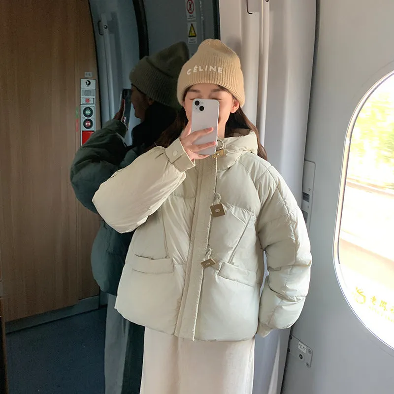 Women's Relaxed-Fit Quilted Puffer Jacket with Toggle Button
