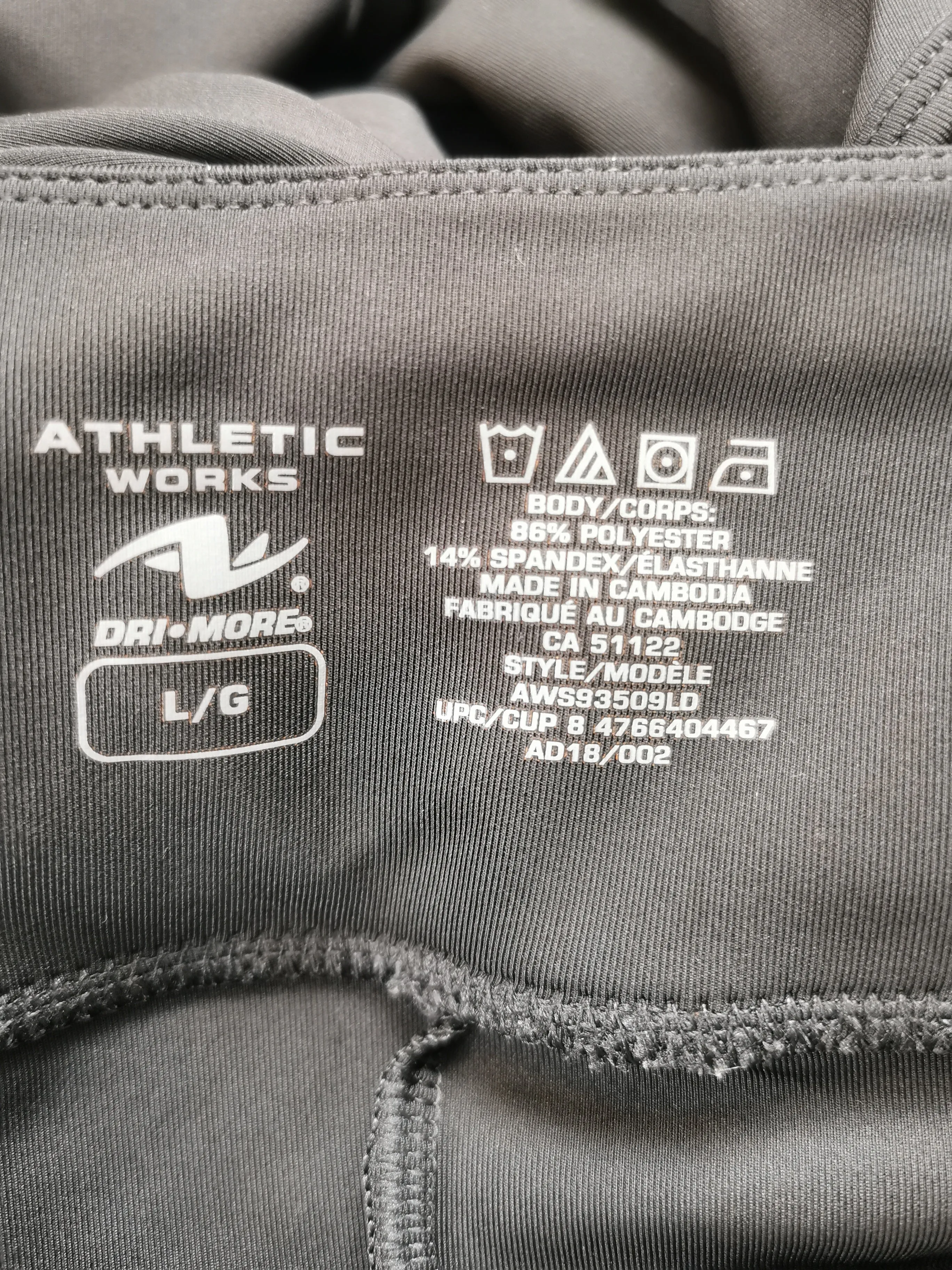 WOMENS SIZE LARGE - Athletic Works, Black Yoga Pants EUC B18