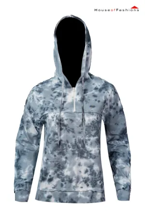 Women's Tie-Dye Hoodie – Long Sleeve Pullover Sweatshirt, Lightweight Hooded Top for Winter