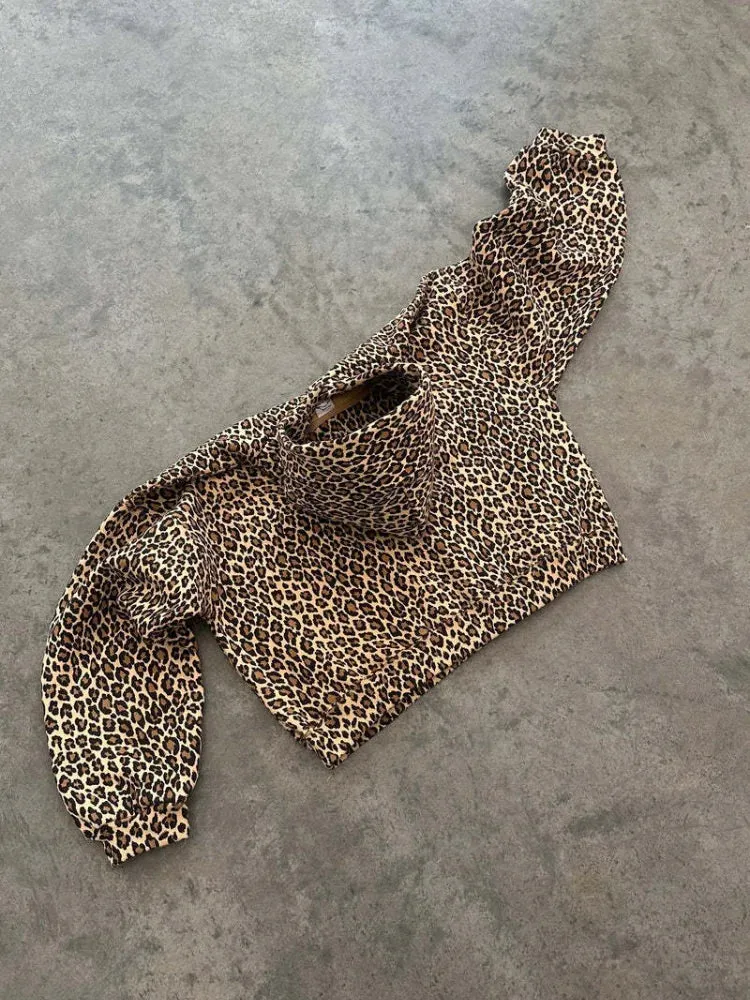 Women's Trendy Oversized Animal Print Hoodie