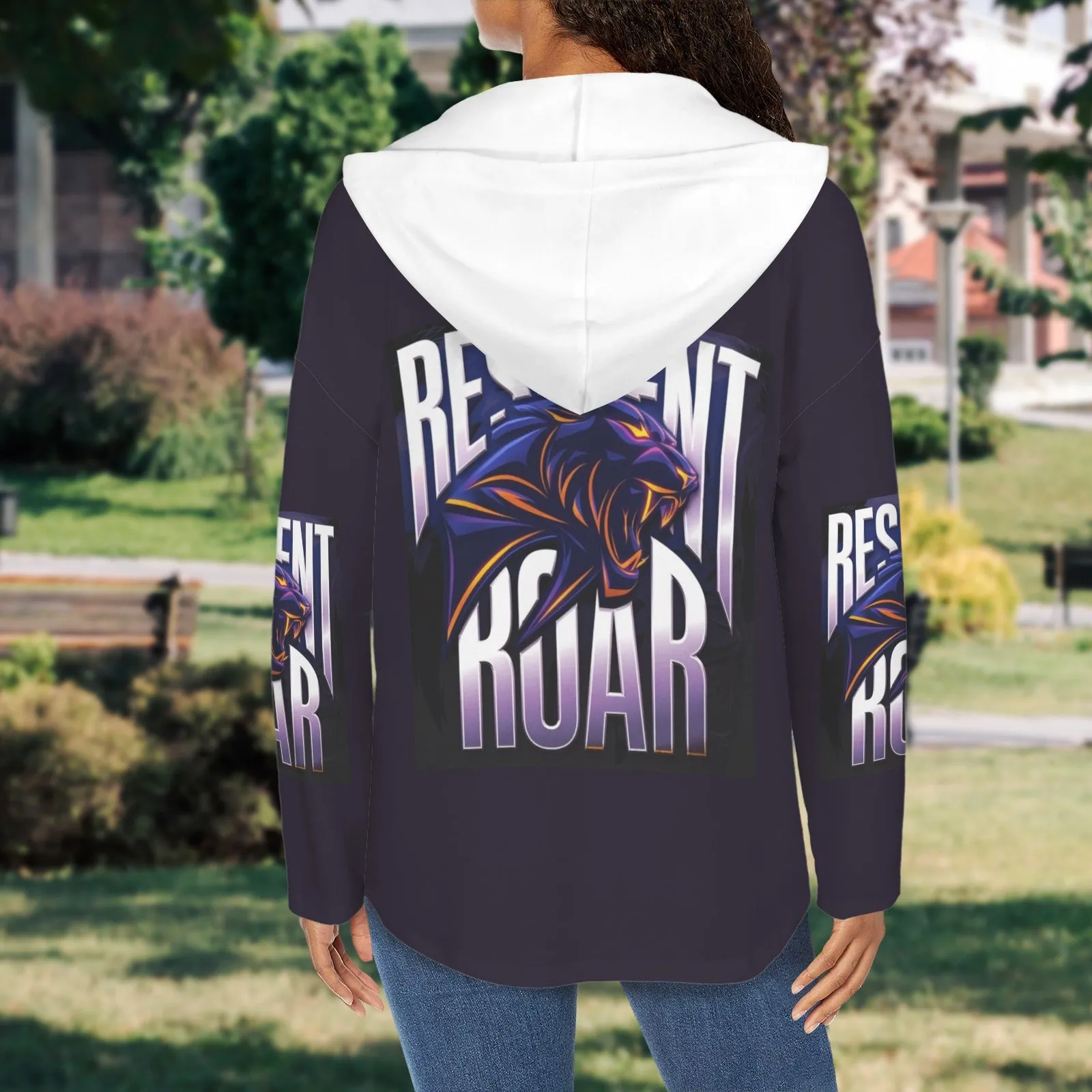 Women's V Neck Long Sleeve Drawstring Pocket Pullover Hoodies