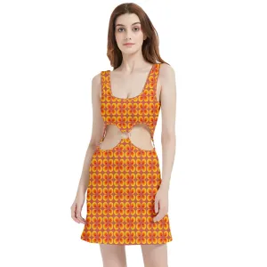 Wonky Peepers Velvet Cutout Dress