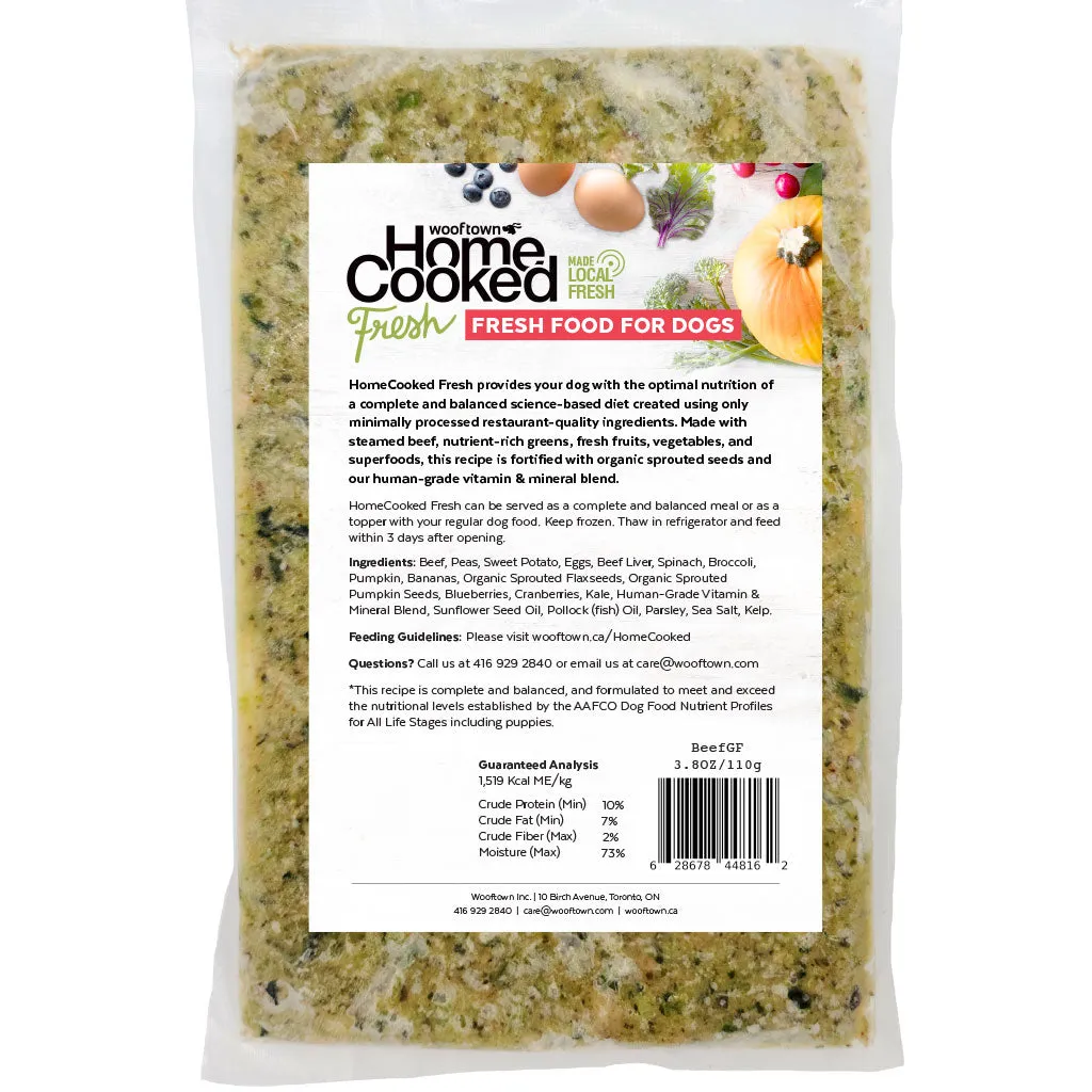 Wooftown HomeCooked Fresh GF Dog Food - Beef