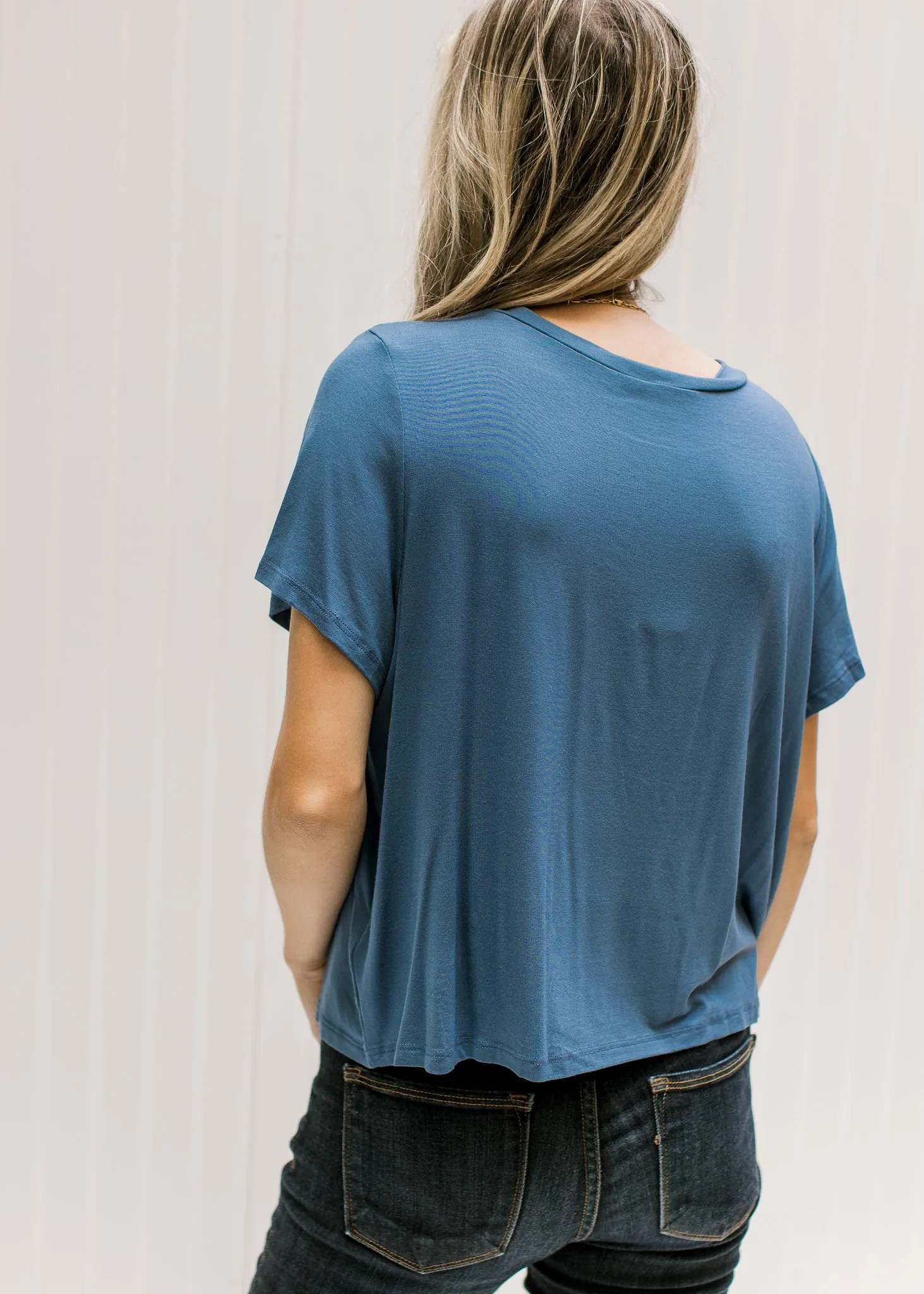 X Indigo Slightly Cropped Tee