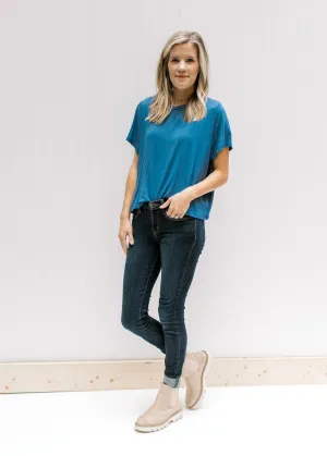 X Indigo Slightly Cropped Tee