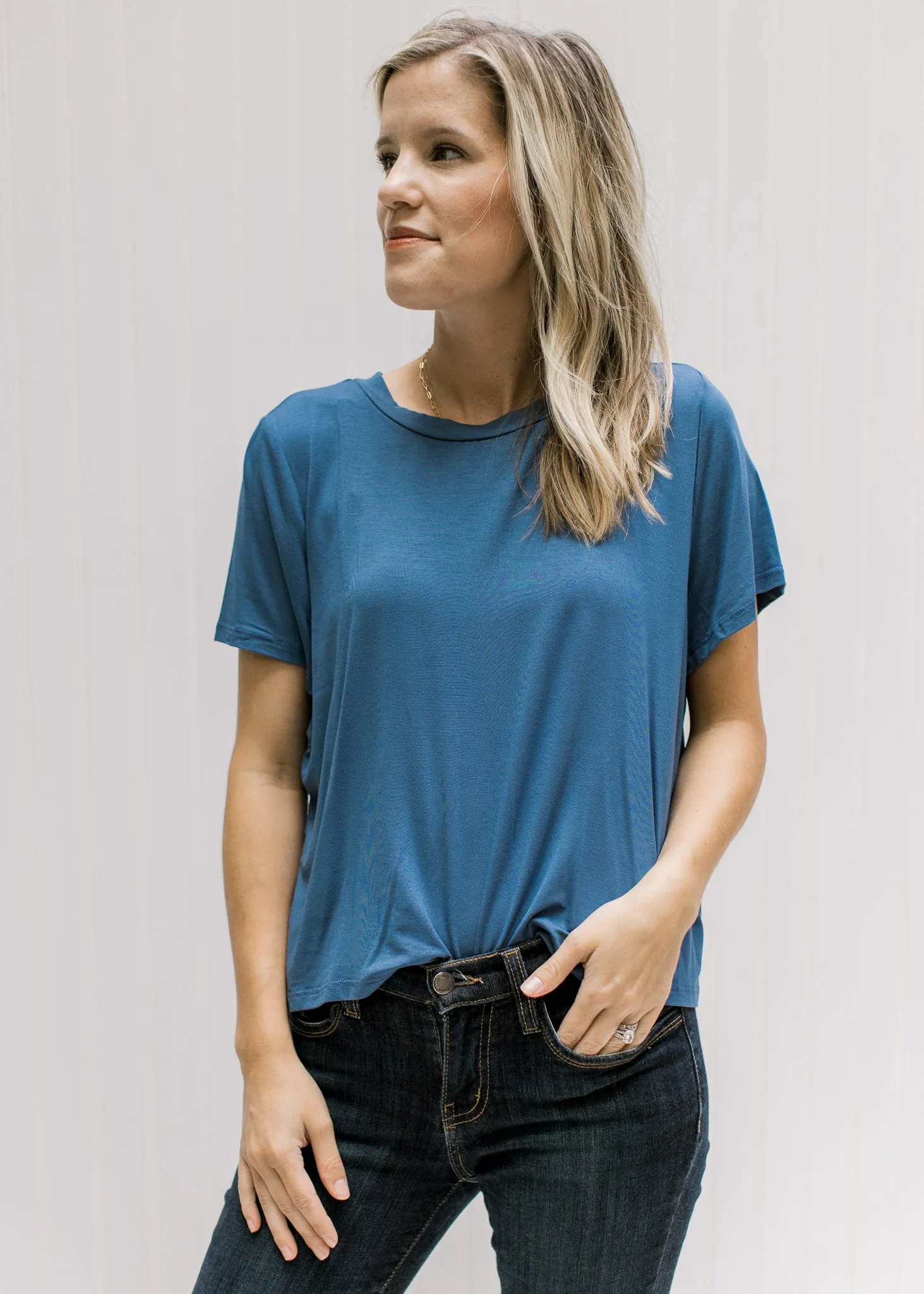 X Indigo Slightly Cropped Tee