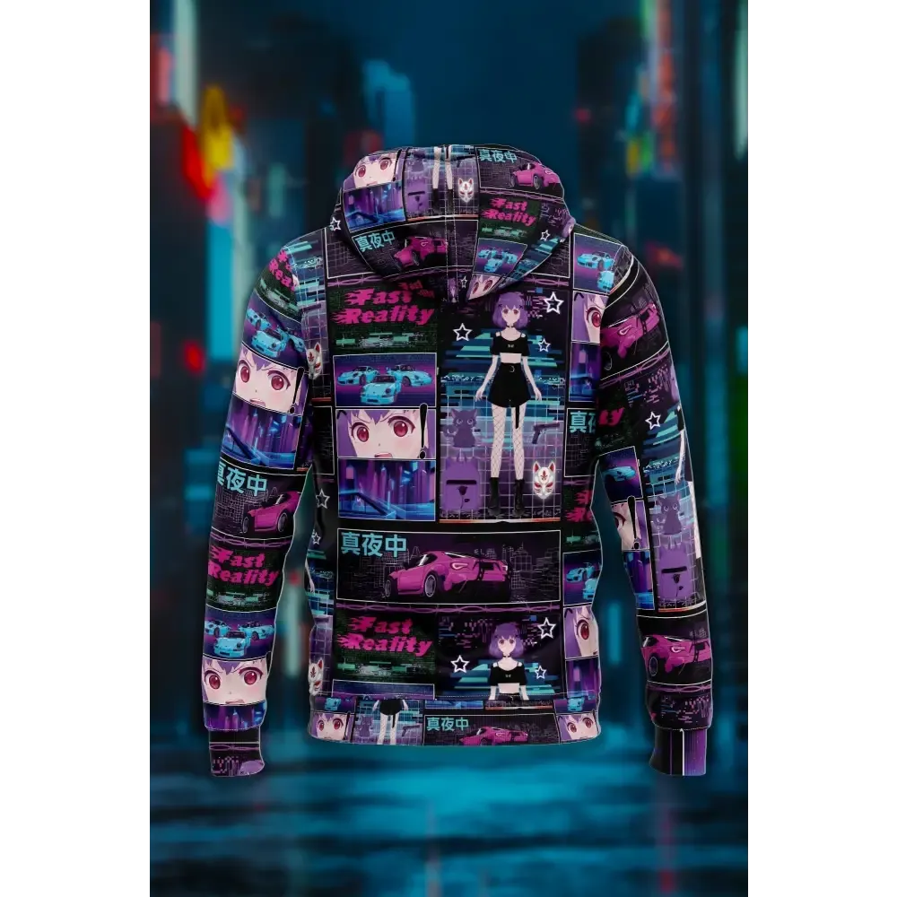 Y2K Classic Cut Full Zip Hoodie for Men with Kangaroo Pocket