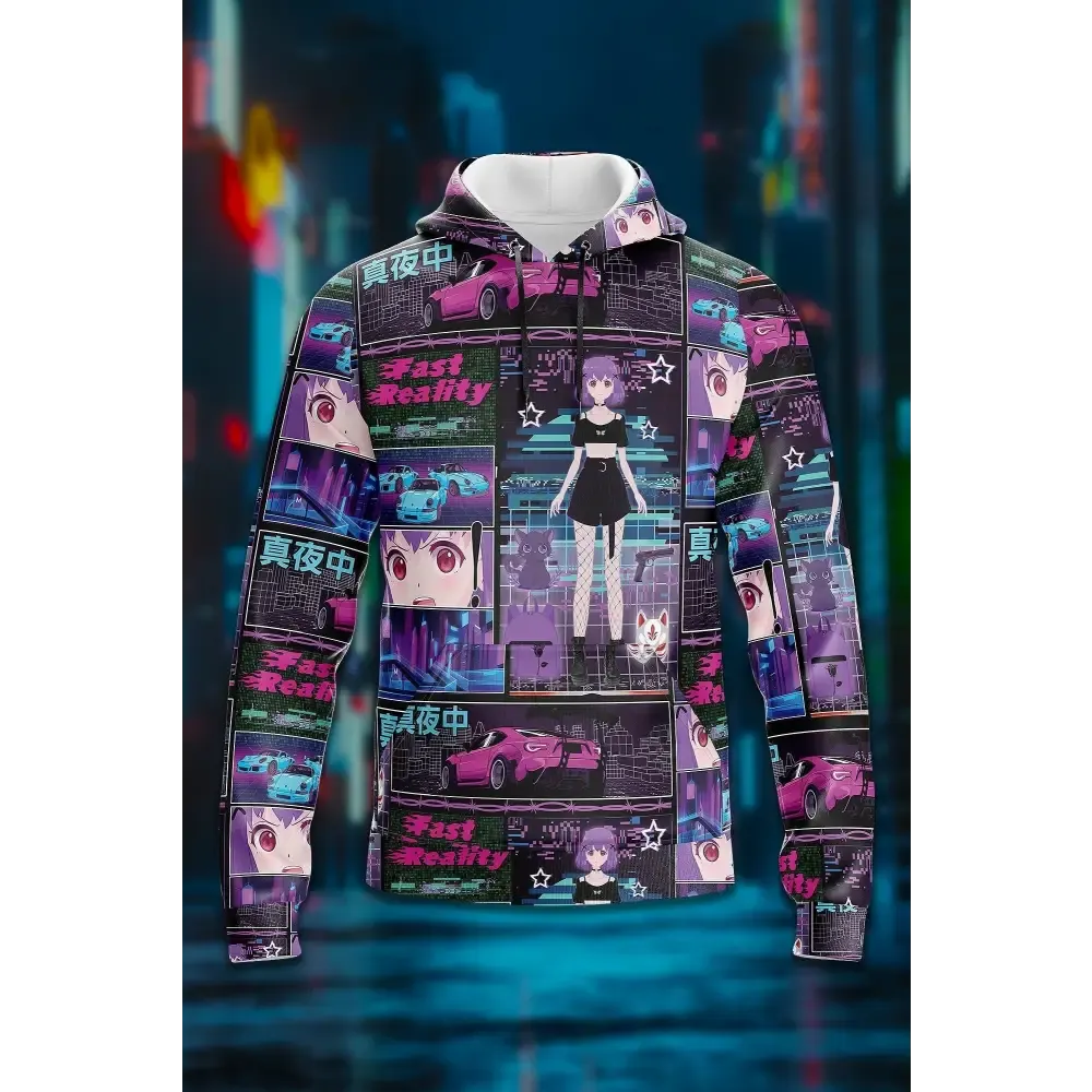 Y2K Classic Cut Full Zip Hoodie for Men with Kangaroo Pocket