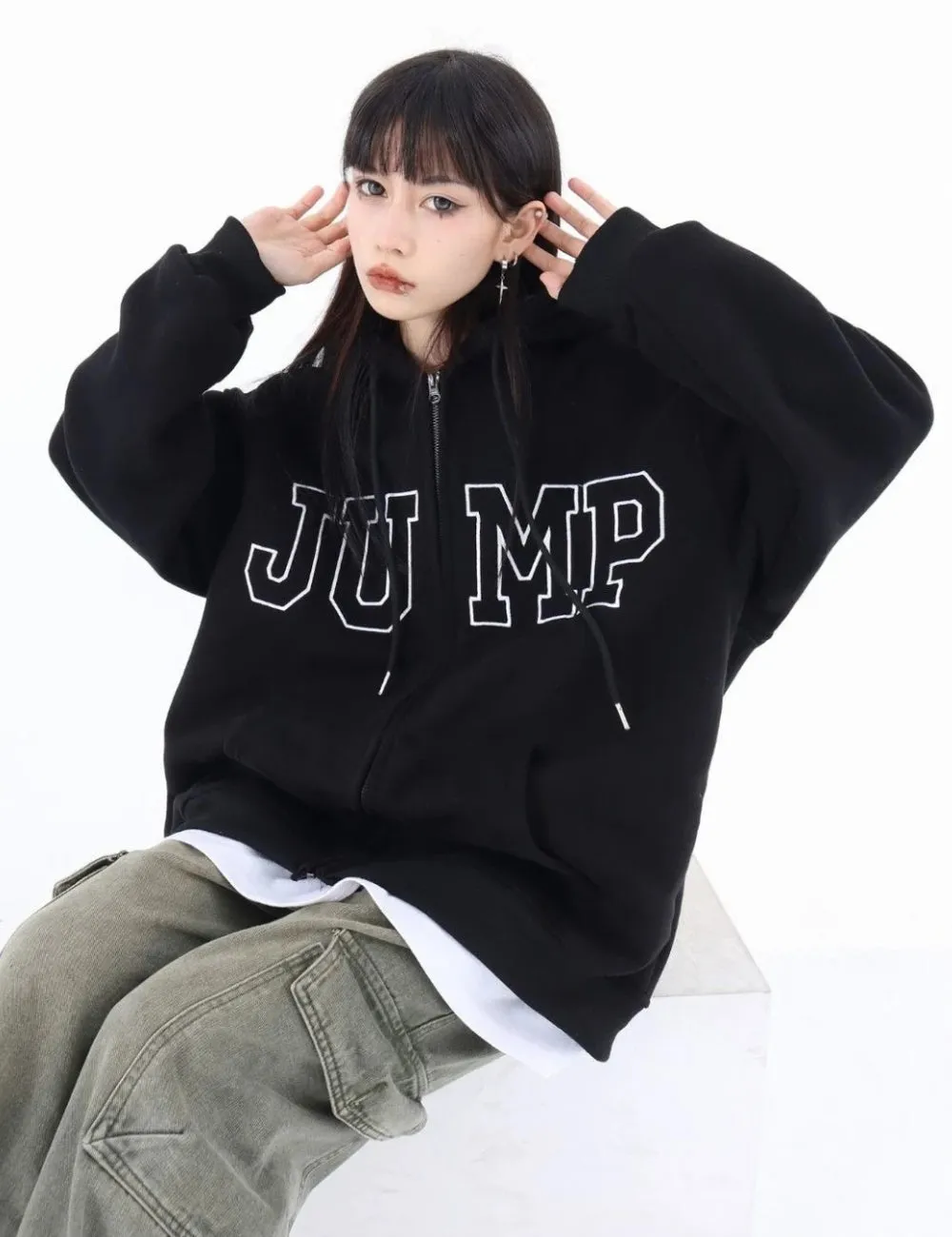 Y2K Jump Zip Up Hoodie