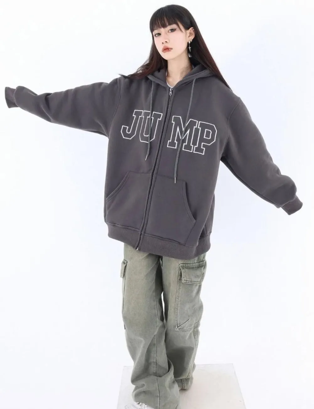 Y2K Jump Zip Up Hoodie