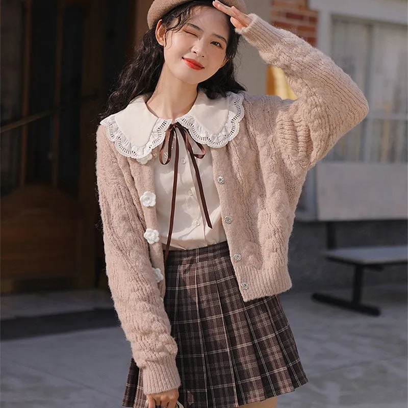 Y2K Preppy Style High Waist Pleated Plaid Skirt