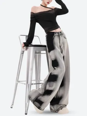Y2K Spray Paint Denim Jeans
