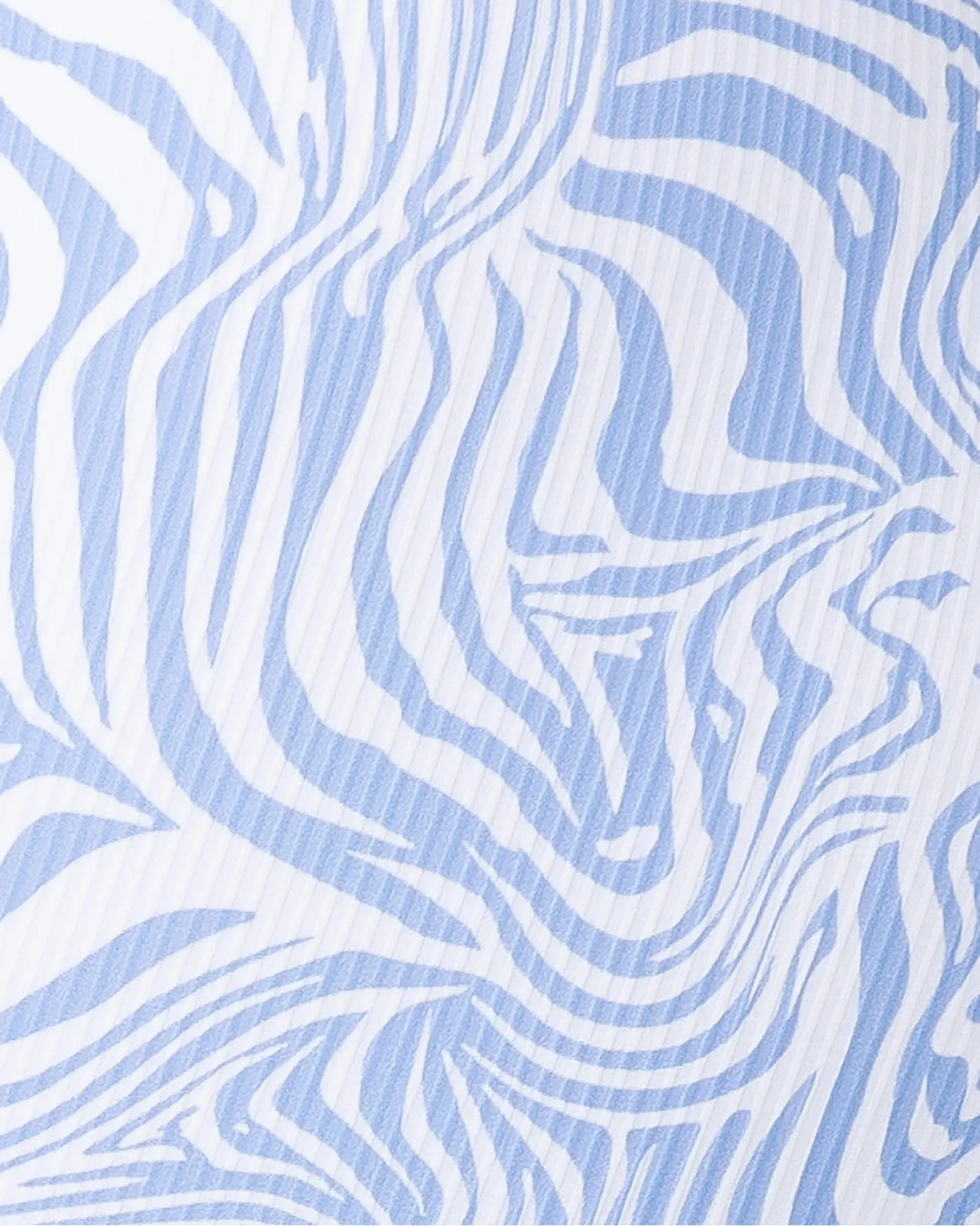 Zero Rise Rib Booty Shorts - Pacific Blue Zebra