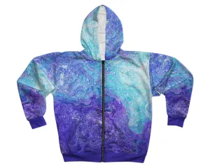 Zip Hoodie, Blue Movement