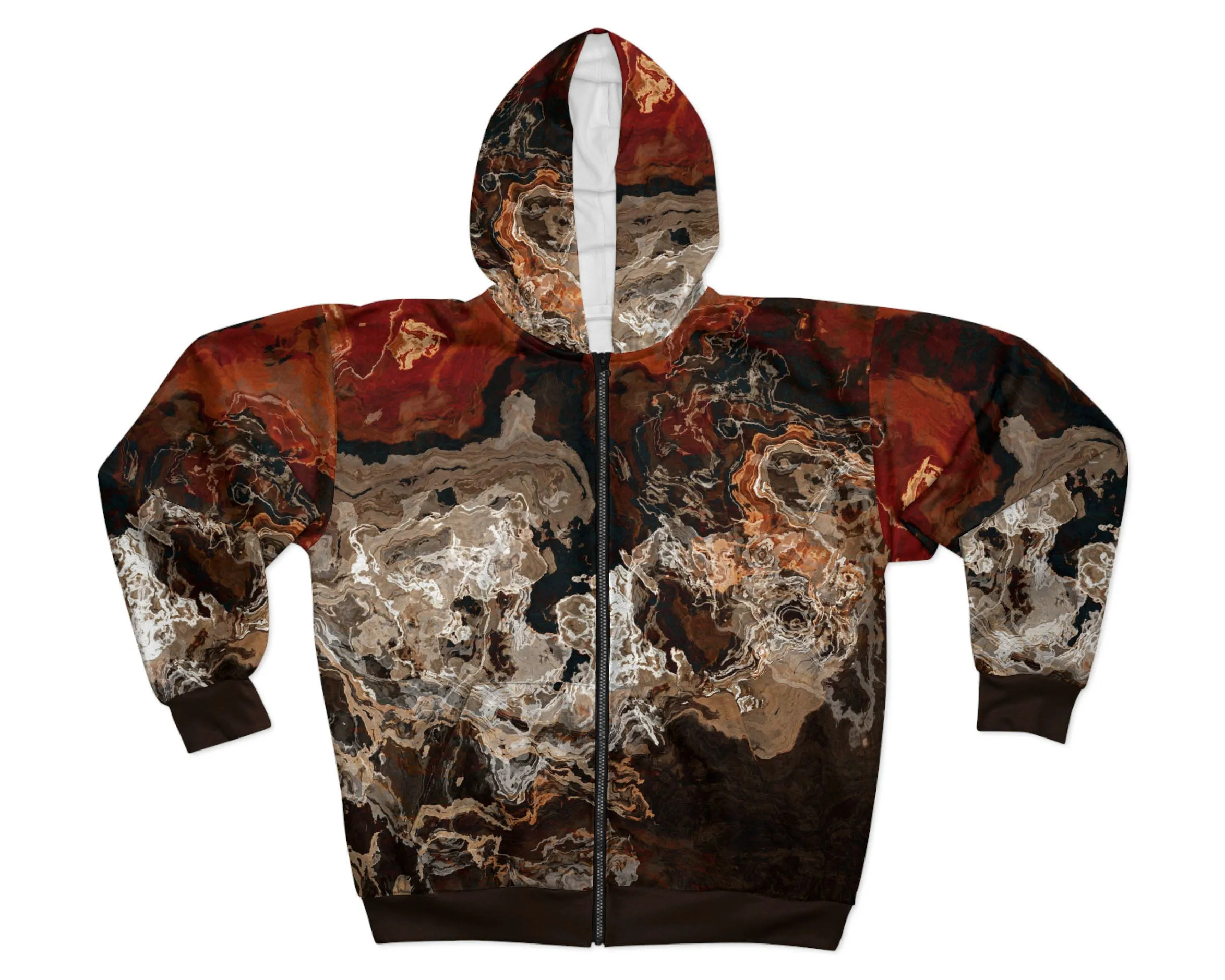 Zip Hoodie, Hammered Copper