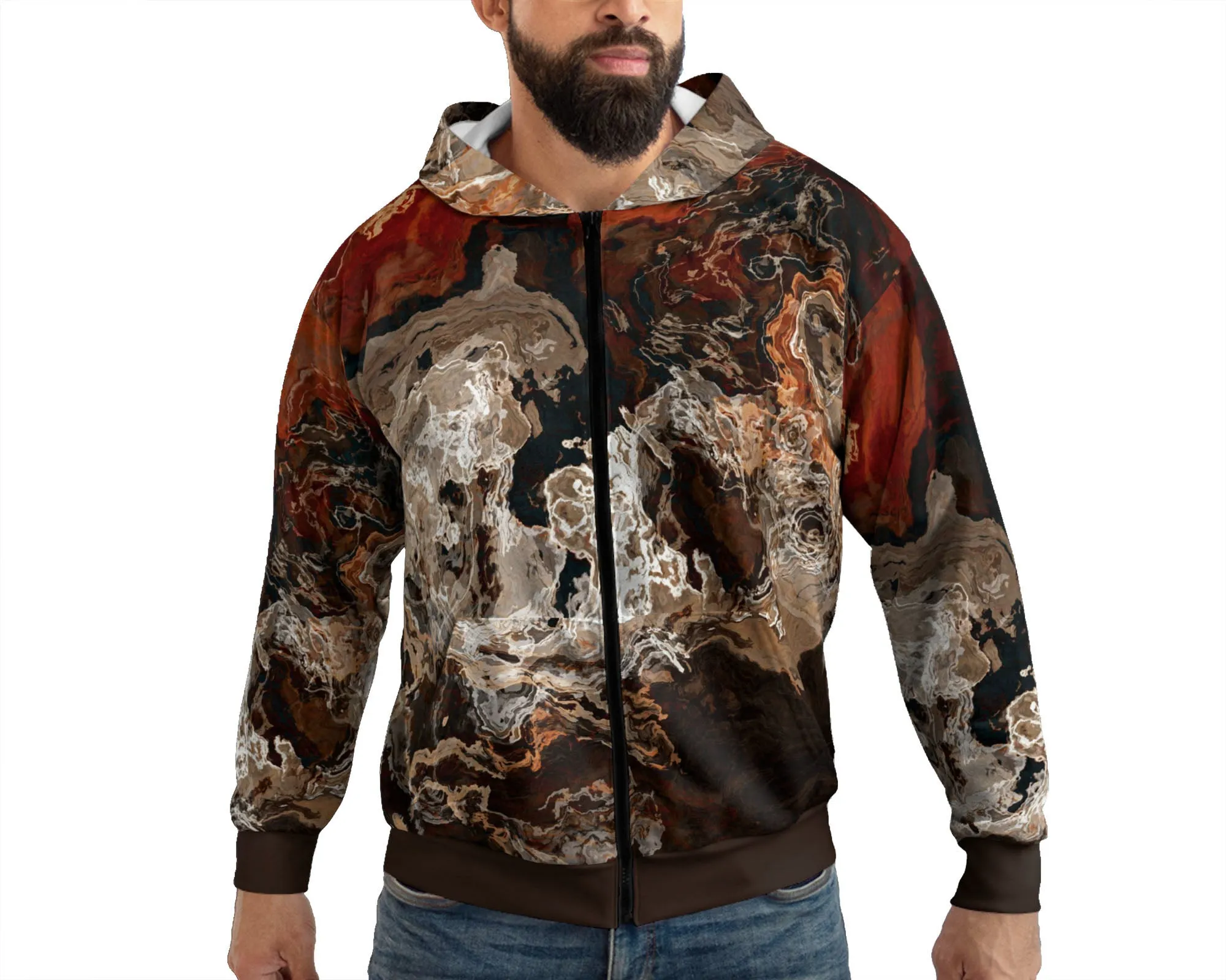 Zip Hoodie, Hammered Copper