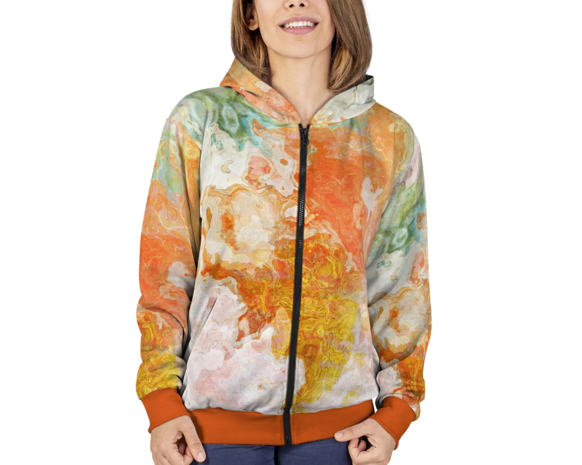 Zip Hoodie, Peony